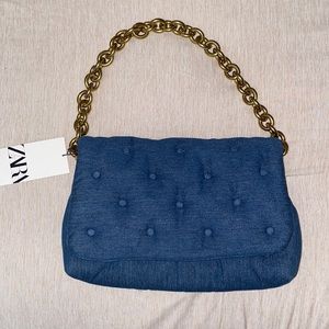 Zara Blue Denim Designer look bag